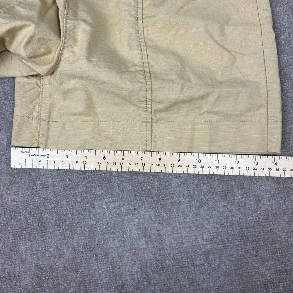 Levi Strauss & Co Shorts Womens Large Khaki Cotton Elastic Waist Pull On Classic